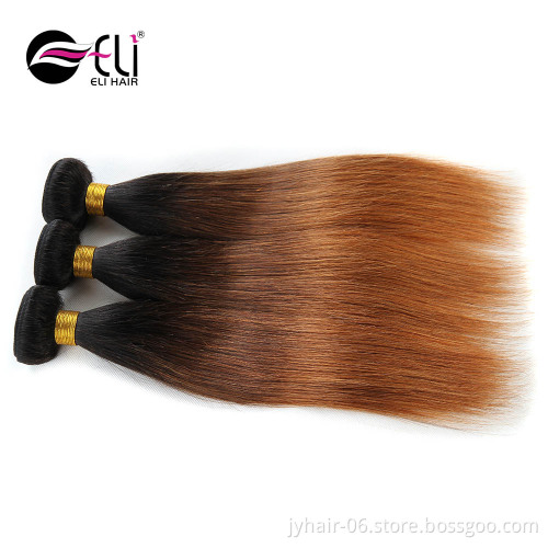 3 tone color ombre hair 8a grade high quality human hair 100% virgin 24 inch human hair weave extension